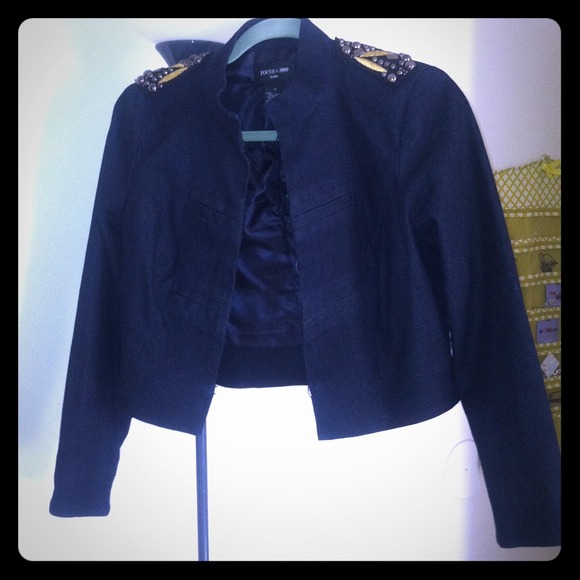 Sophisticated jean jacket w/ a hint of embellish!