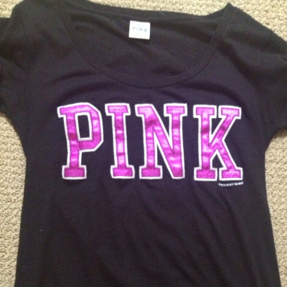 Victoria's Secret PINK black Small tee