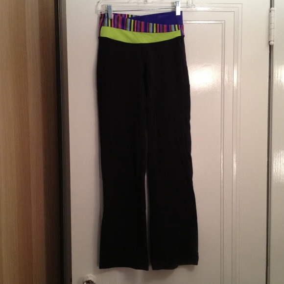 Lululemon Astro Pants - black- multi color waist 4