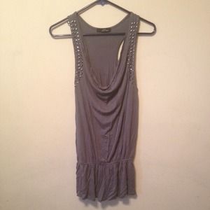 Grey Embellished Top