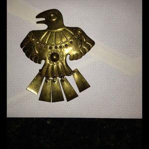 Brass Thunderbird Pin