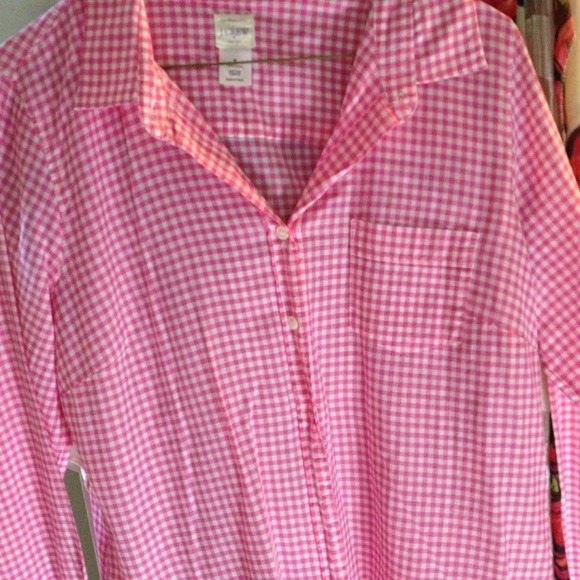 J crew gingham medium button down