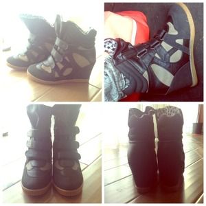 Isabel Marant inspired sneaker wedges