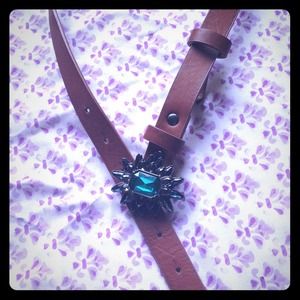 SOLD ZARA JEWELED LEATHER BELT