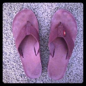 Gently used, very clean Rainbow flip flops