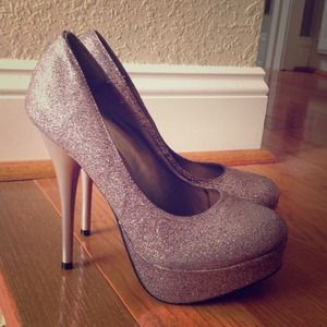 Pink & Rose Gold Glitter heels