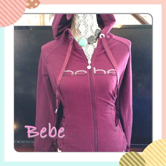 Bebe zip up hoodie 💖