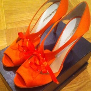 Armani Red Silk Heel