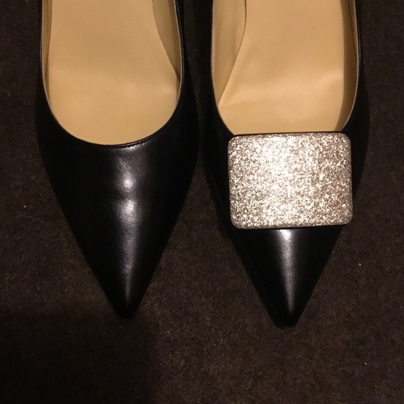 shoeclips Accessories - Silver glitter rectangle shoe clips shoeclips Accessories - Silver glitter rectangle shoe clips