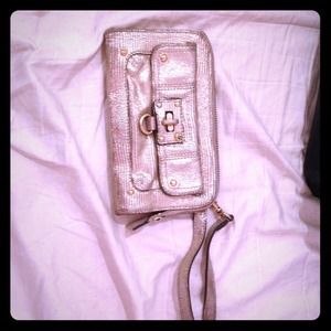 Gold juicy wristlet