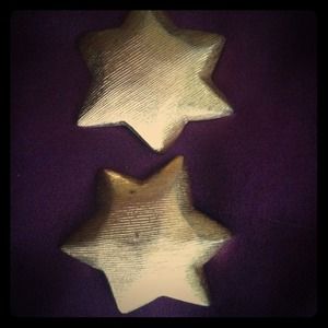 Goldtone  Star Earrings