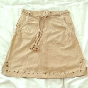 Mulberry suede skirt