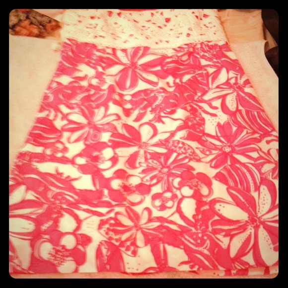 Lilly Pulitzer pink an white dress