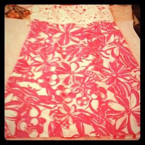 Lilly Pulitzer pink an white dress