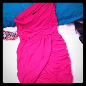 Red Soprano dress one shoulder design