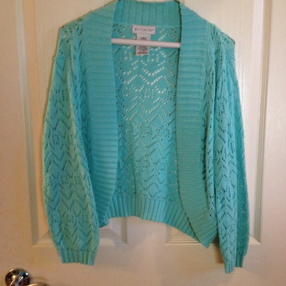 Turquoise long sleeved shrug