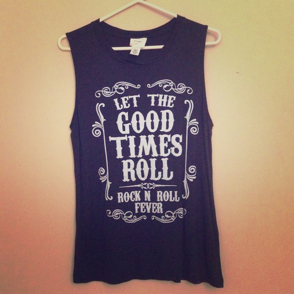 💀LET THE GOOD TIMES ROLL black muscle tee💀