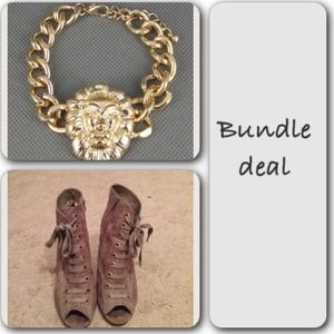Gladiators heels and lion bracelet bundled