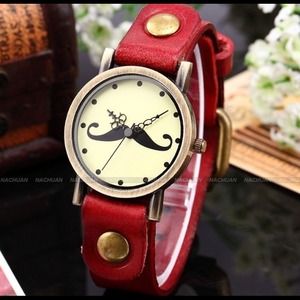 *SOLD* Mustache Watch