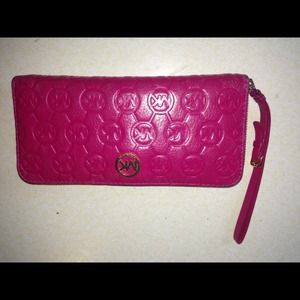 Michael Kors leather zip around wallet