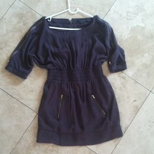 ❌SOLD❌Grey dress gold detailing