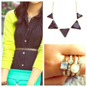 Bundle Cardigan, necklace and rings