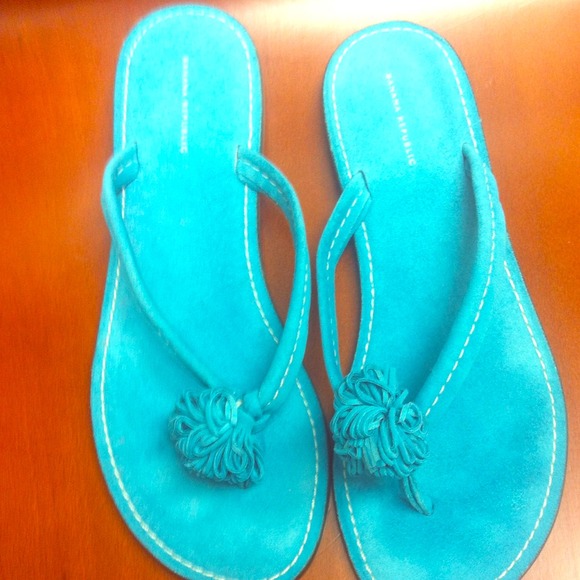 Turquoise Swede sandals