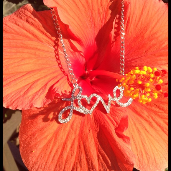 Jewelry - ❤Gorgeous 16"-18" Rhinestone LOVE Fashion Necklace