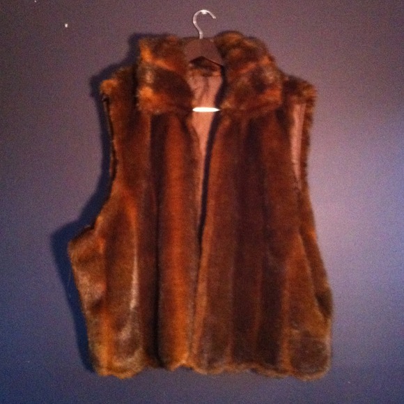 vintage Jackets & Blazers - Faux mink vest