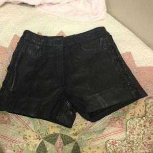 Sandro leather shorts