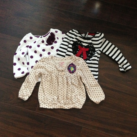 Sold bundle 3 pcs long sleeves tops girls 2toddler