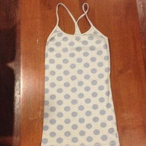 polka dot tank top, red tank top,& black cover up