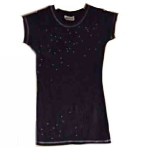 D) Little Brownie Originals Black Rhinestone Youth Tee Size Large