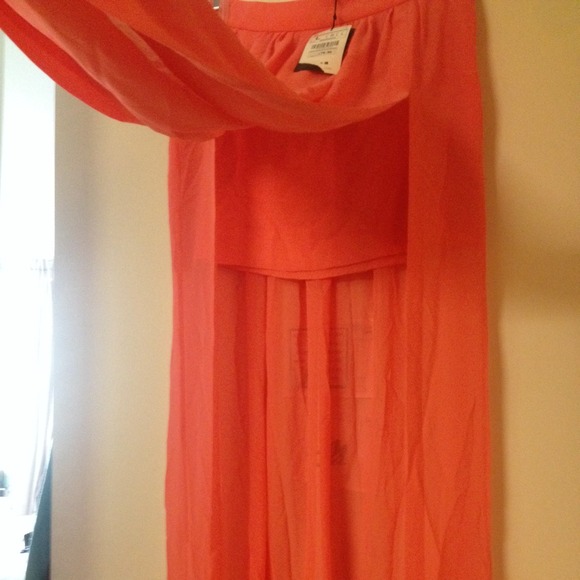 Zara Woman's Large Coral Maxi Skirt w/ Slits - NWT - Picture 4 of 4