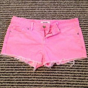 *REDUCED!* Like-new neon pink VS cutoff shorts