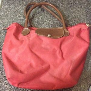 Red medium sized longchamp