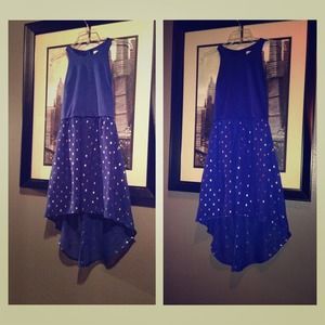 👑💙 blue and gold Gianni Bini dress