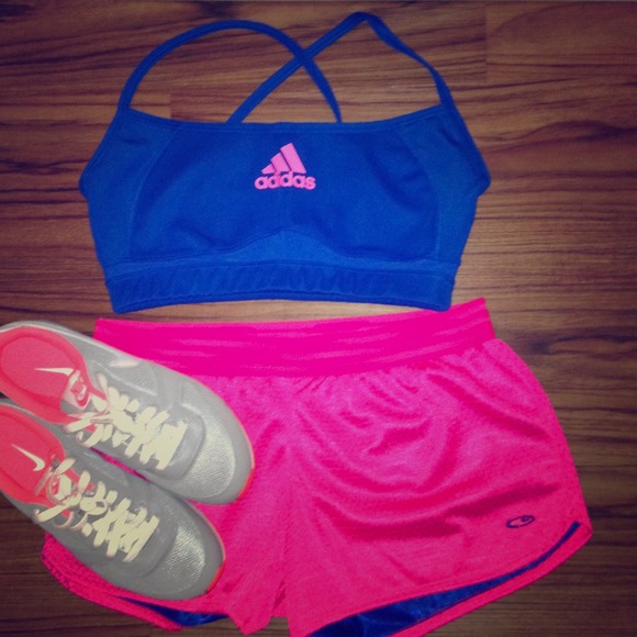 Adidas cobalt blue sports bra