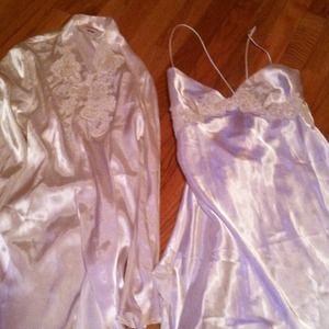 Victoria's Secret silk lingerie with matching robe