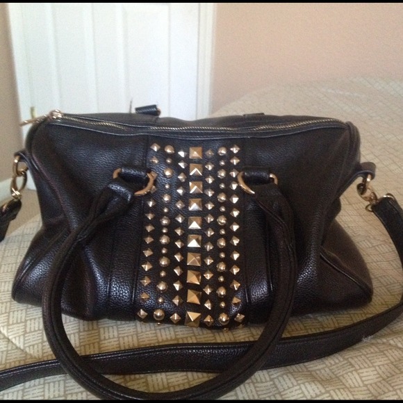 Black studded bag
