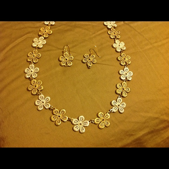 necklace with matching earrings