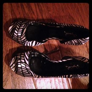 4" zebra print heals