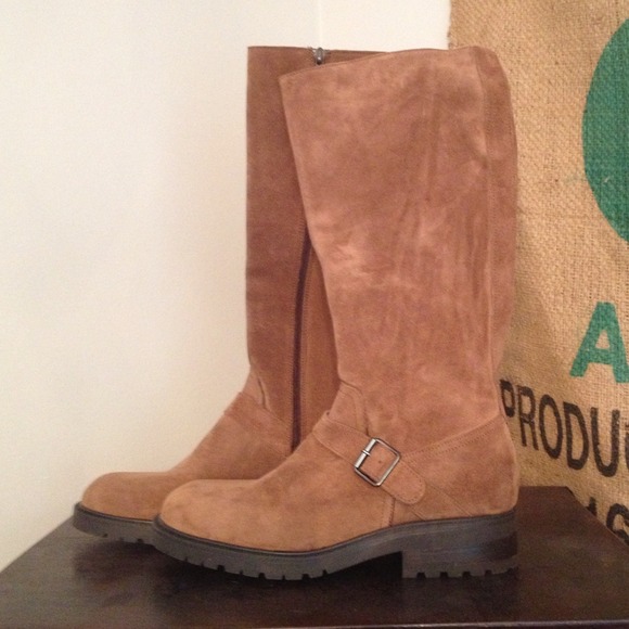 New J. Crew brown suede boots 9