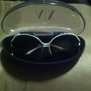 Armani Exchange white & gold glasses