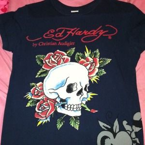 Navy blue Ed Hardy t-shirt