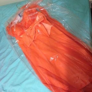 Orange homecoming dress