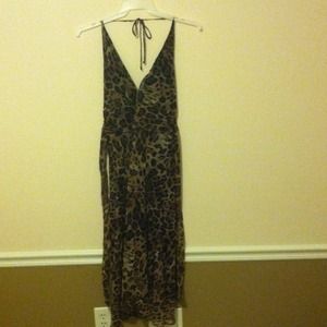 Lepard print halter top dress