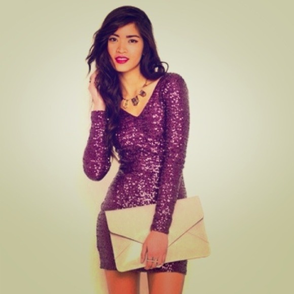 ⌛️HOLD⏳Purple sequins cocktail dress