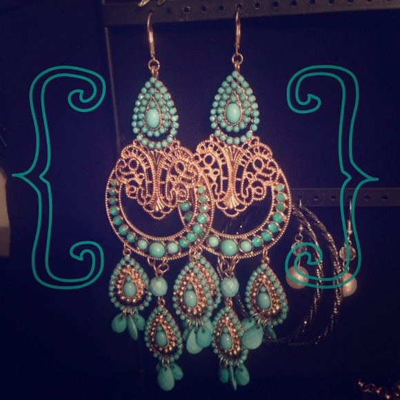 ✨Reduced✨💚💙Turquoise earrings - Picture 1 of 3