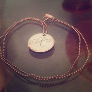 Tiffany & co initial "K" necklace